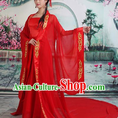 Ancient Chinese Red Wedding Clothes for Women