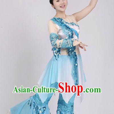 Chinese Fan Dancing Costume Complete Set