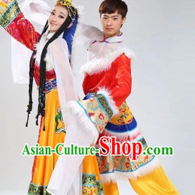 Stage Performance Tibetan Dancing Costumes for Men or Women