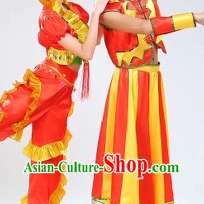 Stage Performance Yangge Dancing Costumes for Men or Women