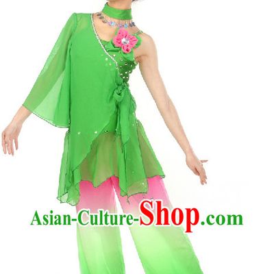 Professional Stage Performance Lotus Dancing Costumes Complete Set