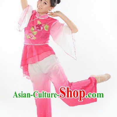 Traditional Yangge Dancing Costume for Girls