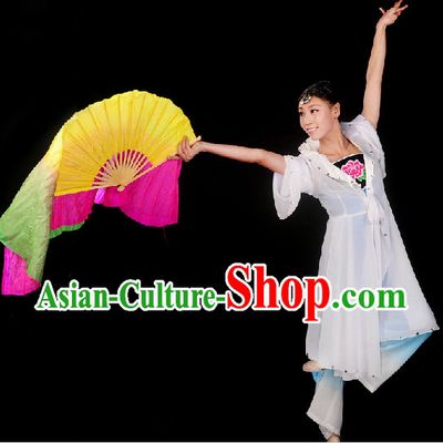 Professional Stage Performance Fan Dancing Costumes for Girls