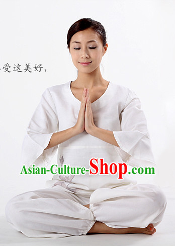 Traditional Yoga Meditation Flax Clothes Complete Set