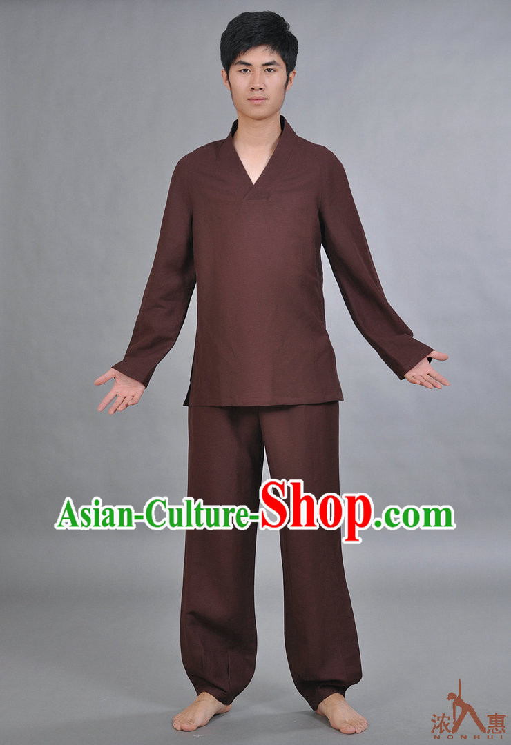 Traditional Yoga Meditation Flax Clothes Complete Set