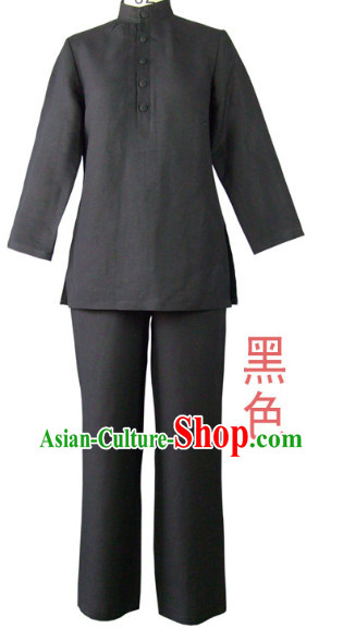 Top Black Color Kulapati Yoga Meditation Mandarin Dresses Complete Set