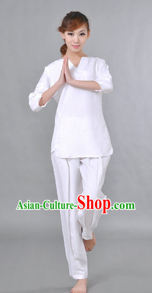 Professional Chinese Comfortable Yoga Meditation Mandarin Clothes Complete Set