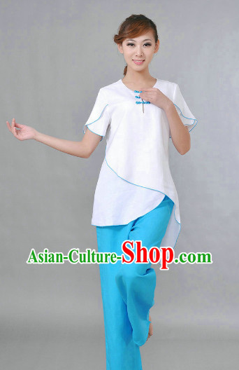 Top Flax Yoga Meditation Tea-making Kung Fu Clothes Complete Set