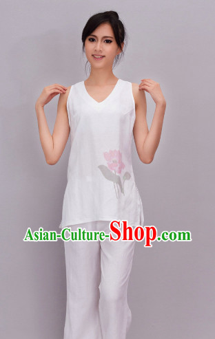 Top Flax Yoga Meditation Tea-making Kung Fu Clothes Complete Set