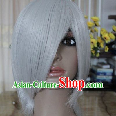 Ancient Chinese Grey Wig for Men