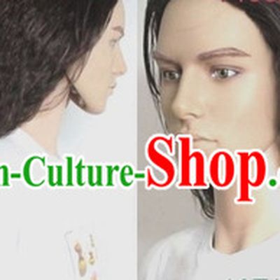Ancient Chinese Hero Style Curly Brown Wig