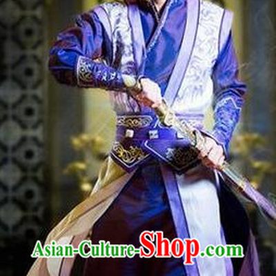 Legend of Ancient Sword Purple Swordman Costume Complete Set