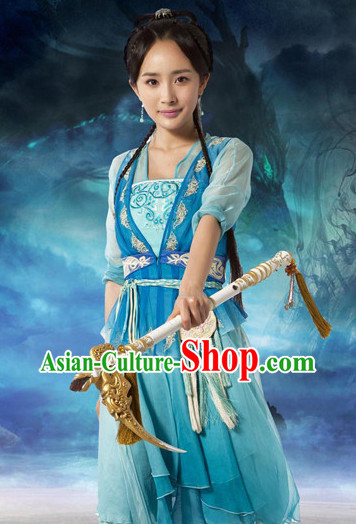 Legend of Ancient Sword Purple Swordwoman Costume Complete Set