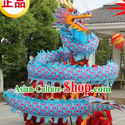 Traditional Blue Dragon Dancing Costume Complete Set