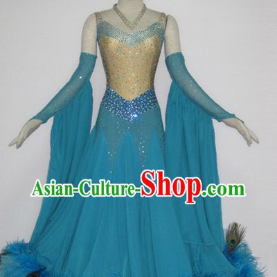 Special Custom Taiored Recital and Competition Feather Modern Dance Costumes