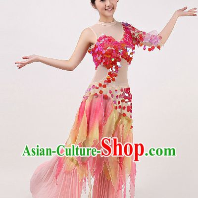 Mermaid Dance Costumes and Headwear Full Set for Women