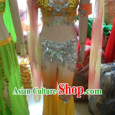 Professional Custom Make Stage Performance Indian Belly Ribbon Dancing Costumes