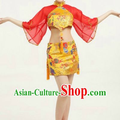 Professional Custom Make Stage Performance Chinese Knot Dancing Costumes