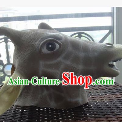 Stage Performance Giraffe Head Mask