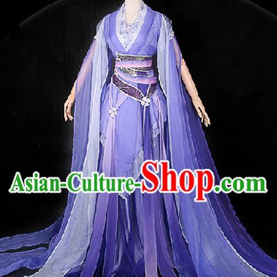 Ancient Chinese Purpel Fairy Han Fu Guzhuang Clothing Complete Set