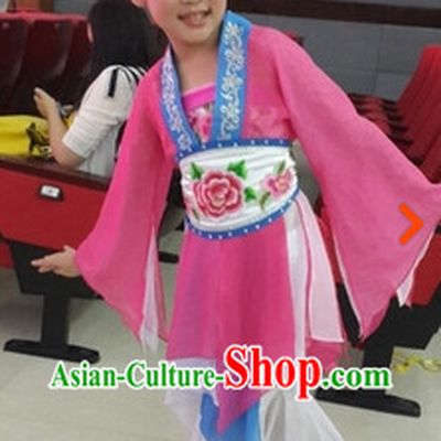 New Design Chinese Classical Dancing Costume and Headdress Complete Set for Kids