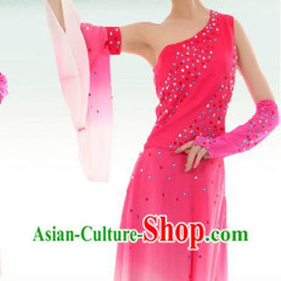 Pink Fairy Fan Dance Costumes and Hair Decoration