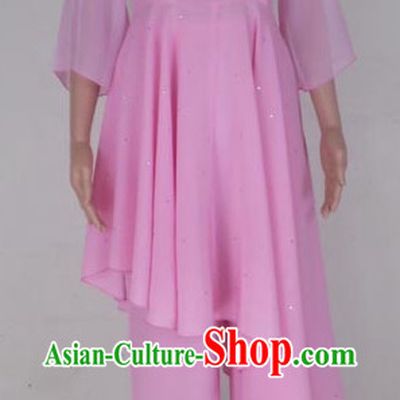 College Student Pink One-piece Dress Dance Costumes