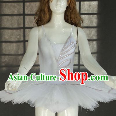 Pure White Angel Wings Ballet Dance Tutu Skirt