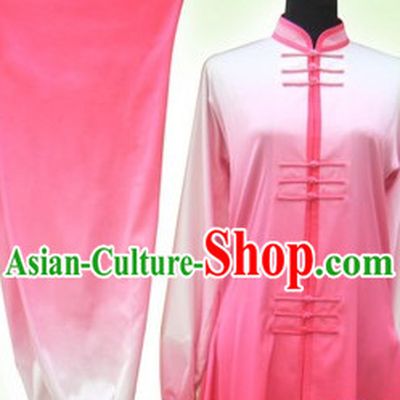 Short Sleeves Color Change Silk Martial Arts Competition Clothes