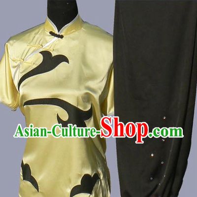 Top Short Sleeves Silk Martial Arts Competition Dresses