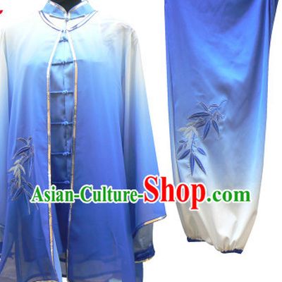 Color Transition Tai Chi Martial Arts Outfits and Cape for Women