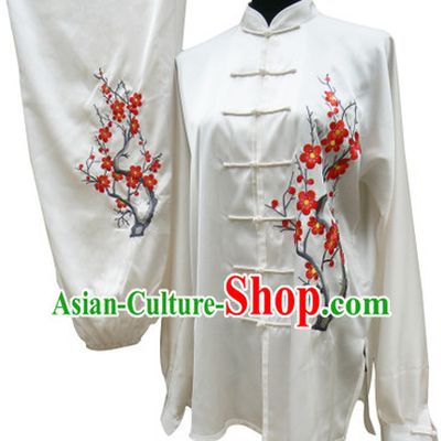 Top Silk Plum Blossom Kung Fu Outfit