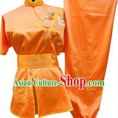 Top Silk Short Sleeves Kung Fu Suit