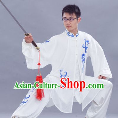 Top Long Sleeves Tai Chi Uniform and Veil for Men