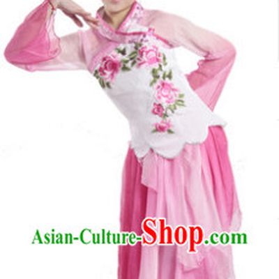 Folk Chinese Peach Dance Costumes