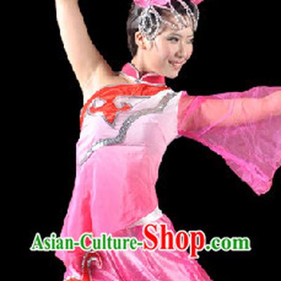 Traditional Chinese Lotus Dancing Costumes Complete Set