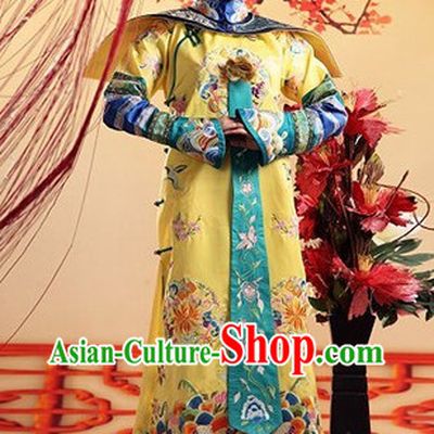 Qing Dynasty Royal Princess Clothing and Hair Accessories Complete Set