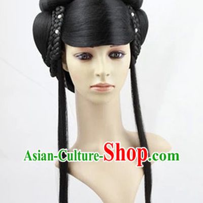 Ancient Traditional Chinese Long Black Wig for Women