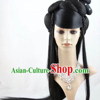 Ancient Traditional Chinese Long Black Wig for Women