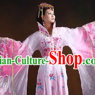 Ancient Chinese Empress Embroidered Clothes and Hair Accessories