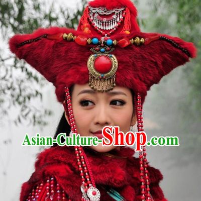 Traditional Mongolian Ethnic Princess Hat