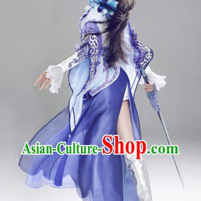 Internet Games Character Heroine Costumes and Hair Accessories