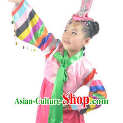 Korean Group Dance Costumes and Hat for Children