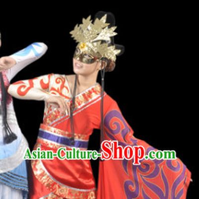 Professional Stage Performance Hanfu Costumes and Headwear for Women