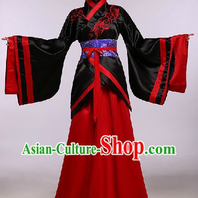 Black Ancient Chinese Traditional Dresses