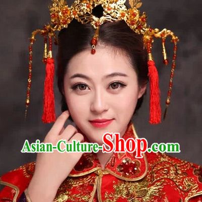 Ancient Costume Bride Phoenix Coronet Hair Ornament Stage Performance