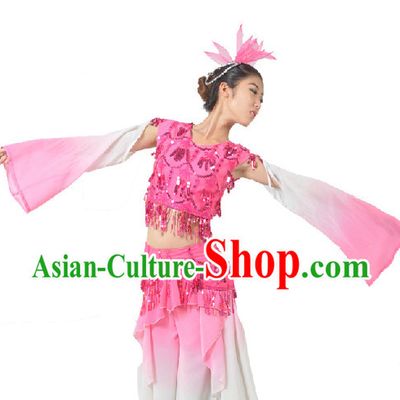 Chinese Classical Dancing Costumes and Hat for Women
