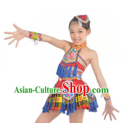 the Miao Nationality Outfit and Headwear for Women
