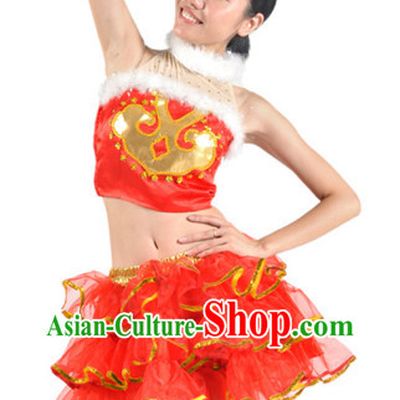Chinese Christmans and New Year Dance Team Costumes for Women
