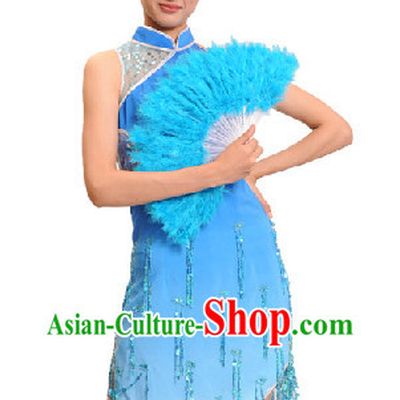 Professional Stage Performance Cheongsam Qipao and Fan